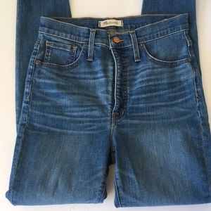 MADEWELL 11” high-rise skinny jeans size 27